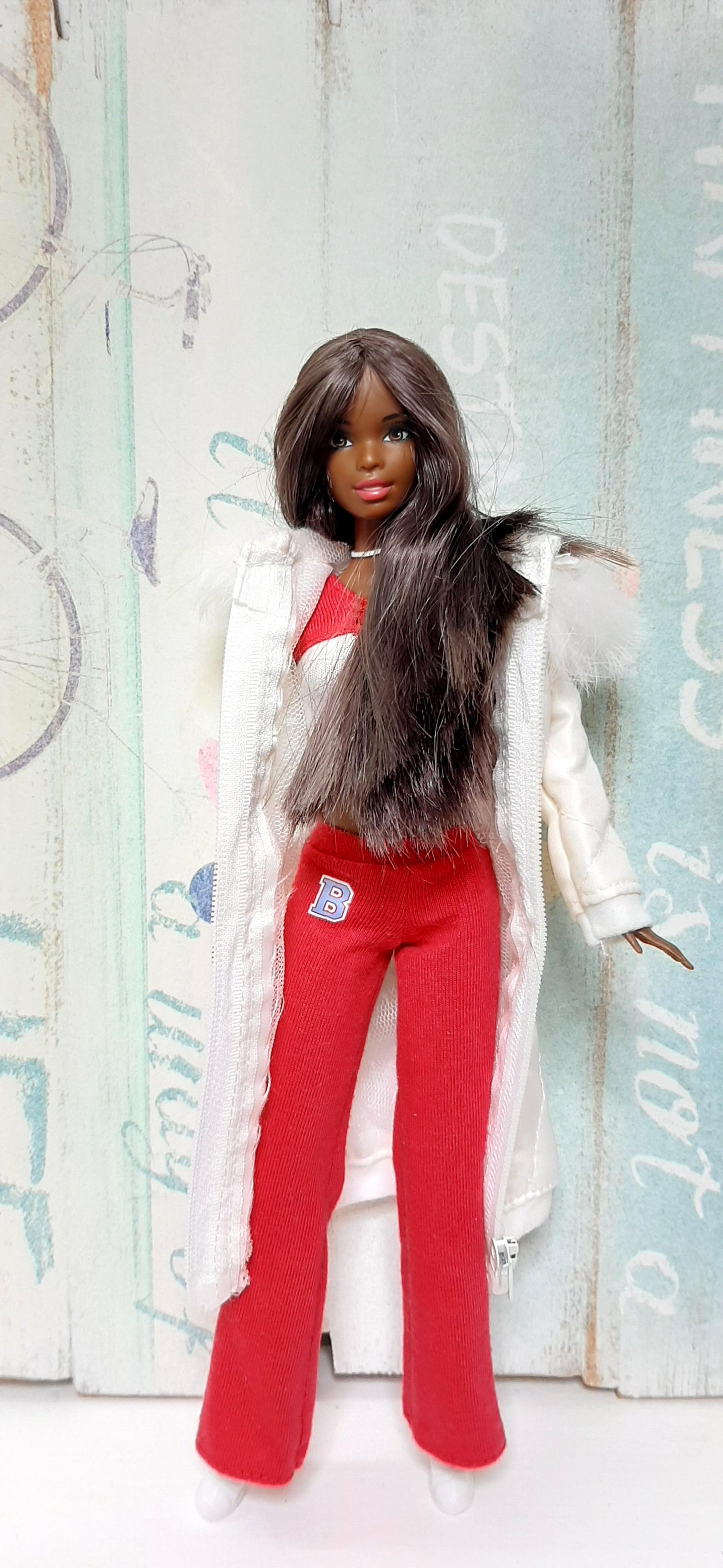 Long hooded coat for 30cm dolls